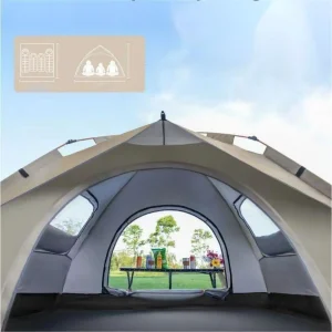 Outdoor Sunshade Camping Tent | Dual Doors & Windows for Travel & Shelter